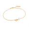Gold Pearl Link Chain Bracelet